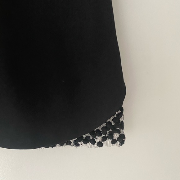 Lela Rose long sleeve Swiss dot little black dress NWT - Picture 3 of 14